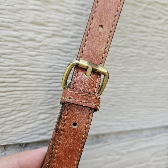 vintage Liz Claiborne black leather purse with brown trim - Picture 7 of 16